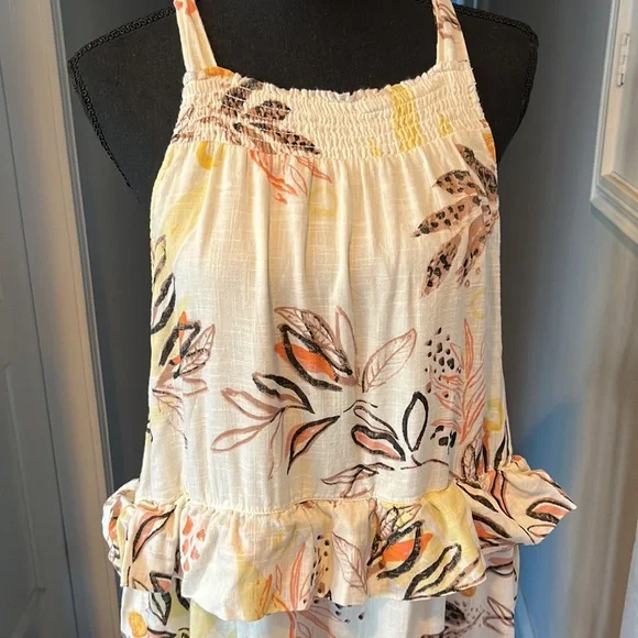 Free People Ruffled Oversized Cream Maxi Dress - Picture 5 of 10